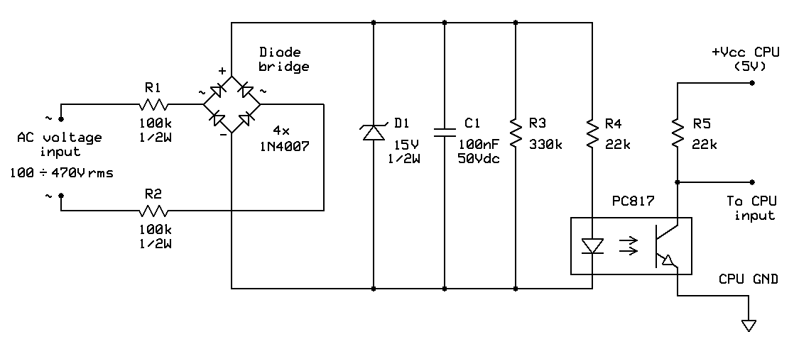 AC voltage input crcuit