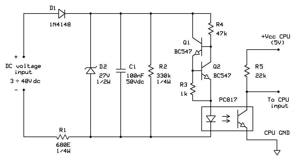 DC voltage input crcuit