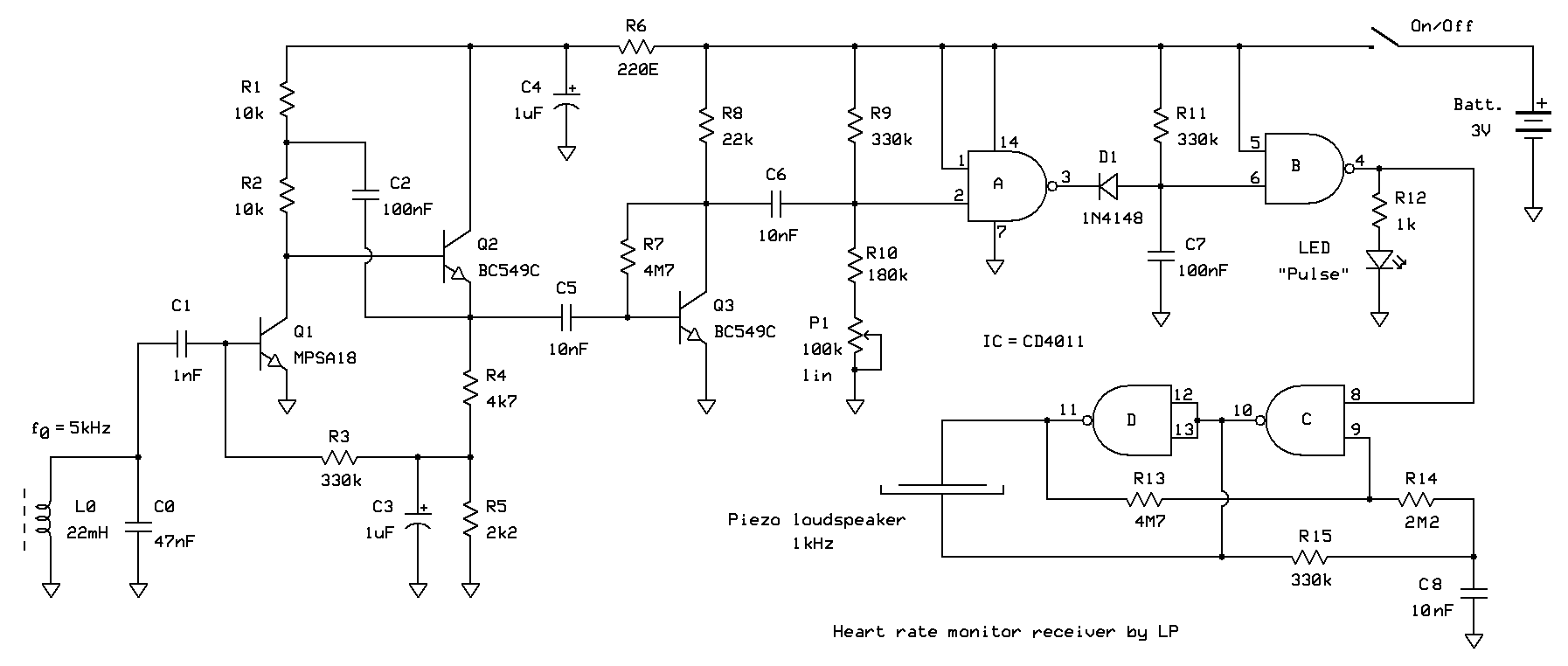 H-R monitor receiver by LP circuit diagram