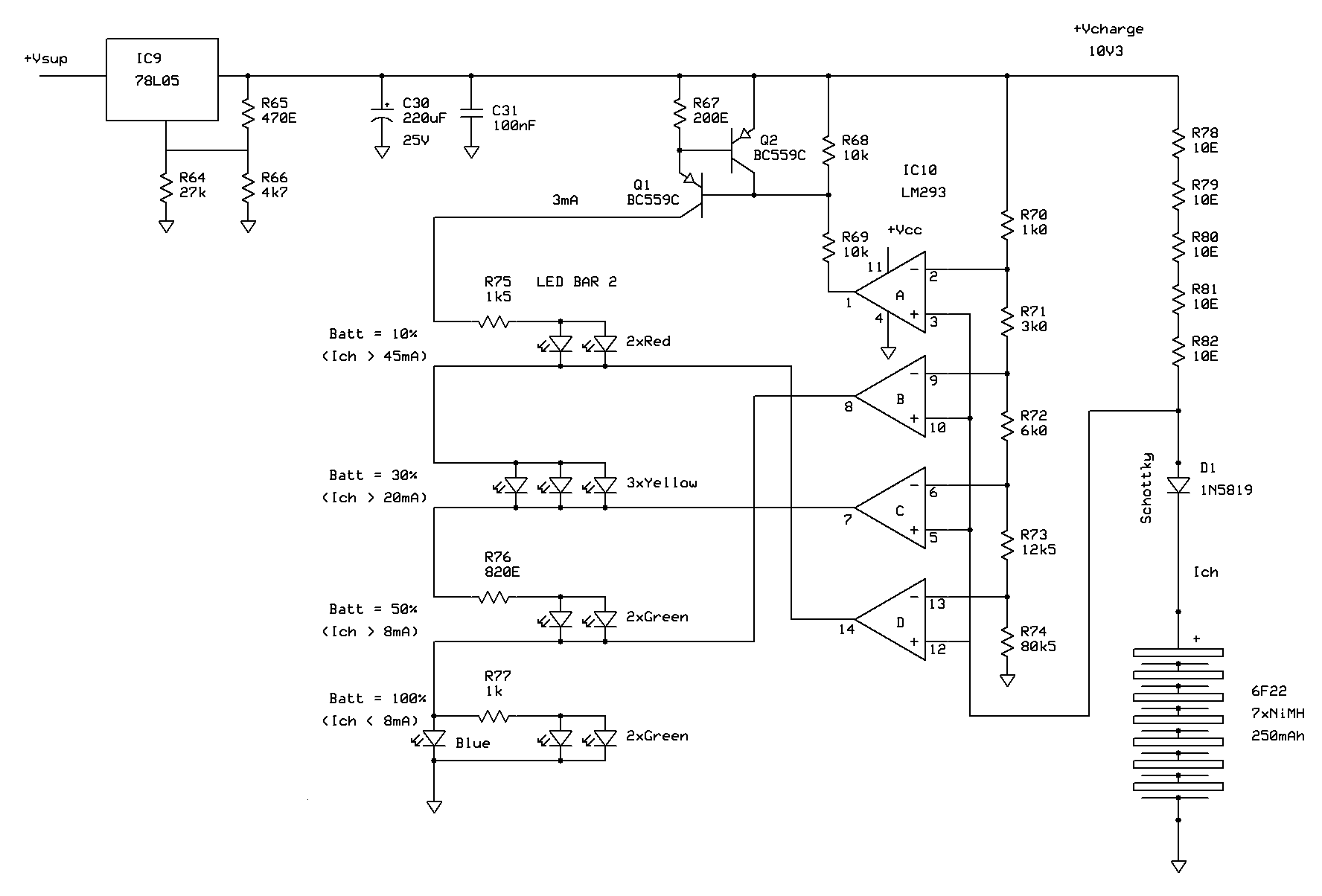 Sky mixer battery charger circuit